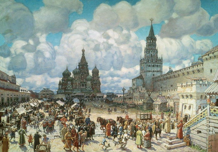 А. Васнецов. Красная площадь во второй половине XVII века