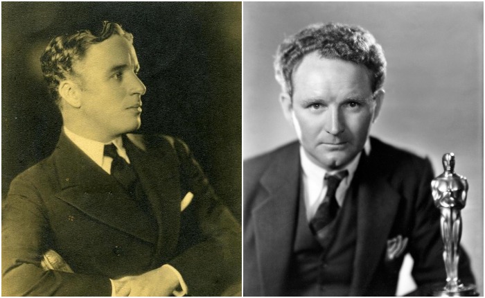 Чарли Чаплин и Фрэнк Борзеги, лауреаты первого «Оскара»