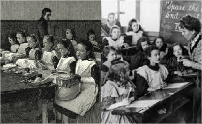 В 1880 году был принят закон об обязательном образовании всех английских детей, включая и девочек