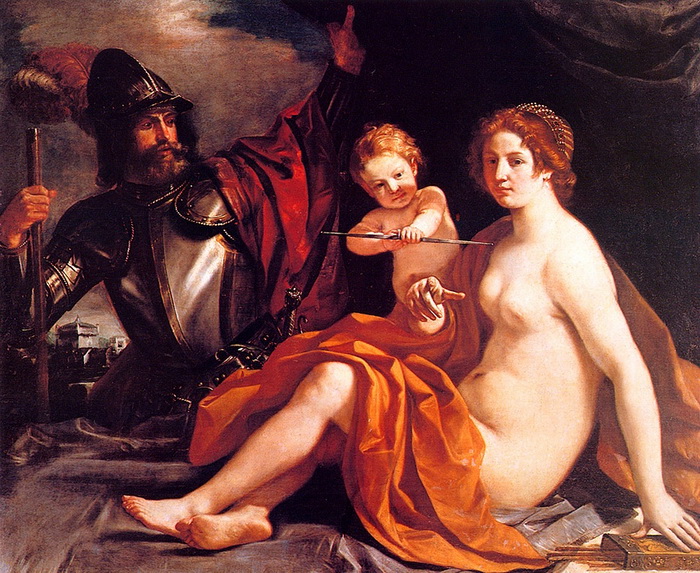 Гверчино. Венера, Купидон и Марс