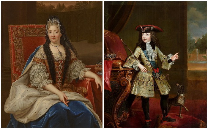 Портреты мадам де Вантадур и Людовика XV