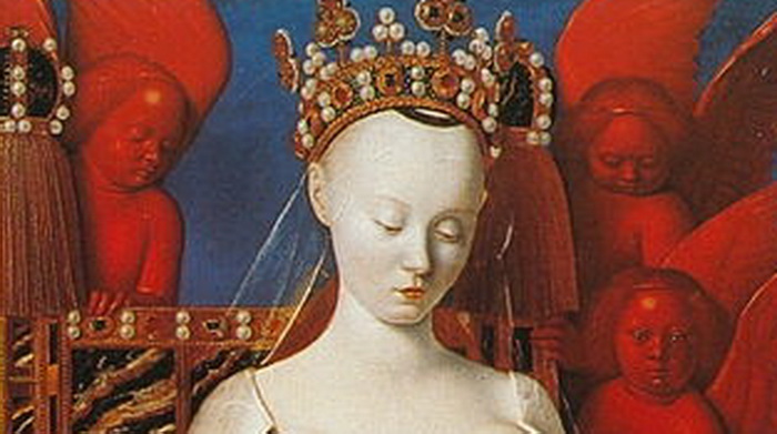 Богородицу в правой части Меленского диптиха художник, как считается, писал с любовницы короля Карла - Аньес Сорель. Источник: commons.wikimedia.org