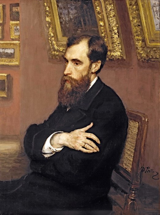 Павел Михайлович Третьяков, портрет кисти Ильи Репина, 1883, ГТГ