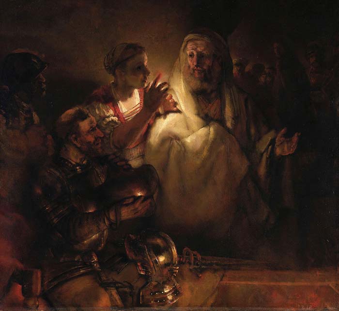 Рембрандт, «Отречение Петра»  (картина, проданная в 30-е годы из коллекции Эрмитажа)