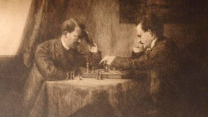 Эмма Лёвенштамм, «Игра в шахматы: Ленин с Гитлером — Вена, 1909» («A Chess Game: Lenin with Hitler — Vienna 1909»)