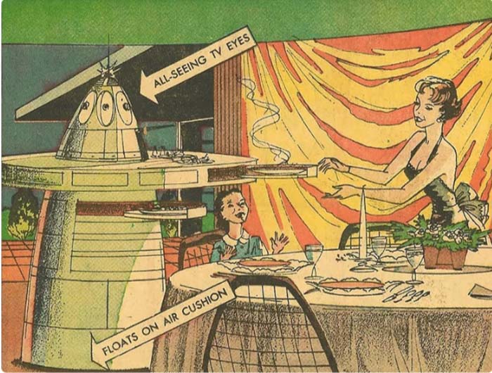 Робот, который приготовил и подал еду, а перед этим вымыл весь дом (комиксы Артура Радебо)