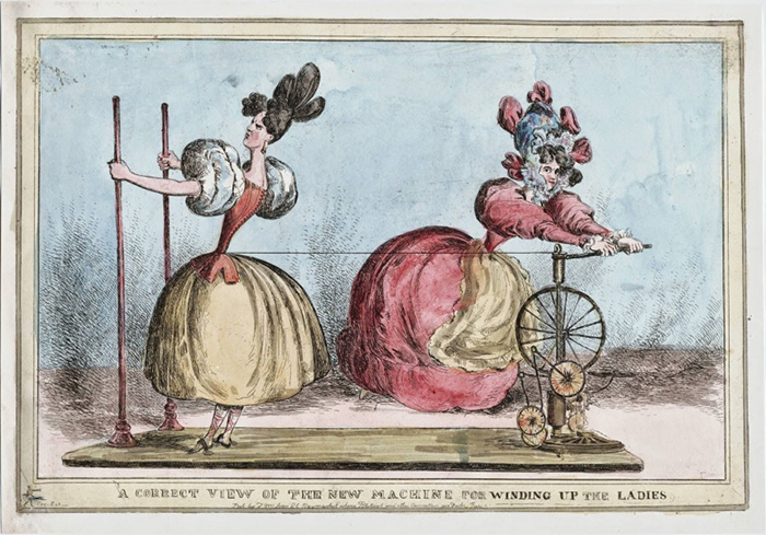 Подлинный вид новой машины для шнуровки дам. 1829 год