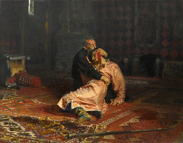 «Иван Грозный и сын его Иван 16 ноября 1581 года», Илья Репин, 1883-1885 годы, Государственная Третьяковская галерея, Москва