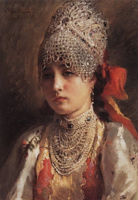Константин Маковский, Боярышня. 1884