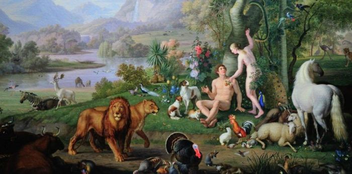 Адам и Ева в райском саду