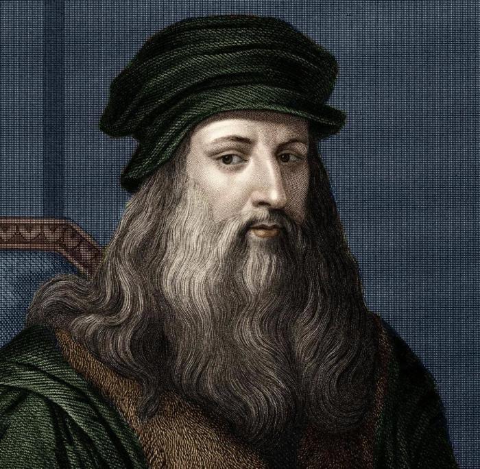 Портрет Леонардо да Винчи руки неизвестного художника