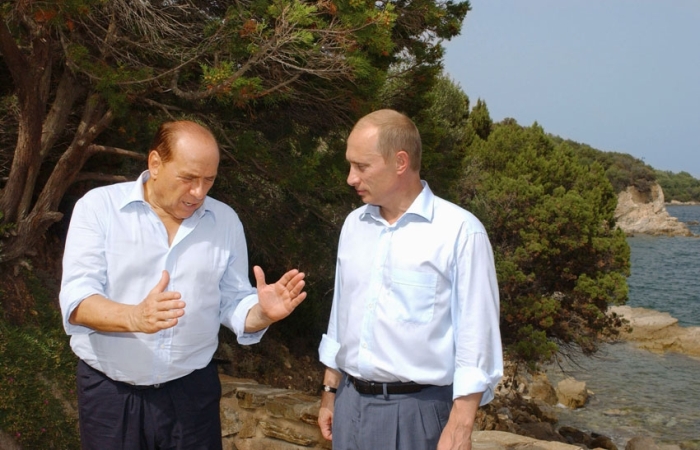 Сильвио Берлусконии и Владимир Путин. / Фото: www.rbc.ru