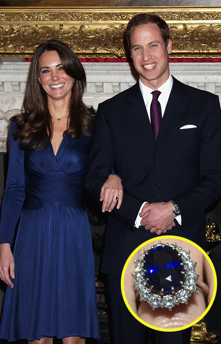 Кейт Миддлтон и принц Уильям во время помолвки.