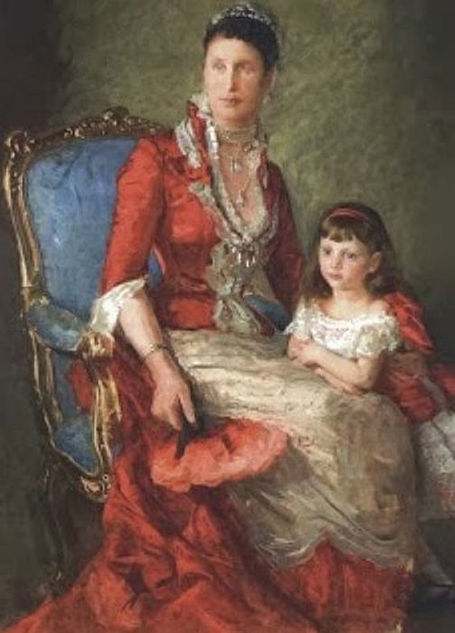 Луиза Датская с одной из дочерей. / Фото: www.wikimedia.org