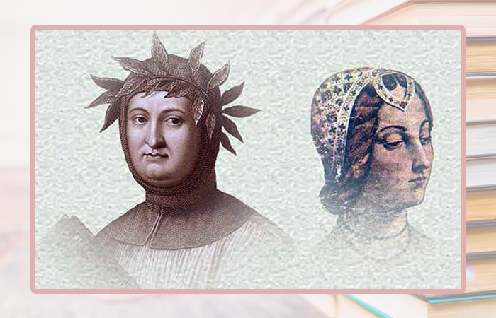 Франческо Петрарка и Лаура де Новес.