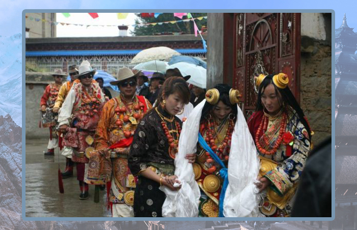 Свадебная церемония в Тибете.