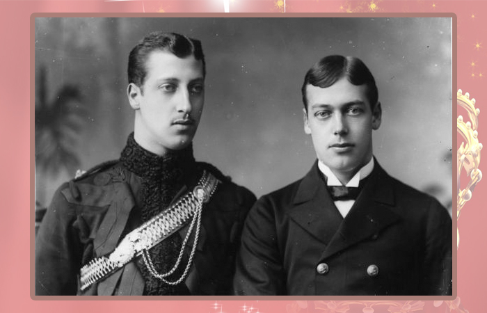 Альберт-Виктор, герцог Кларенс, и его младший брат Георг, будущий король Георг V.