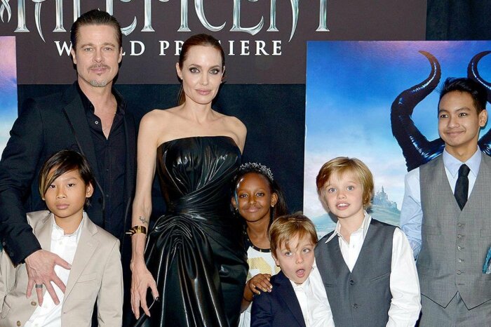 Брэд Питт и Анджелина Джоли с детьми. / Фото: www.vladtime.ru
