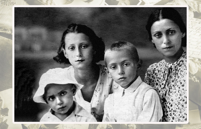 Рахиль Мессерер с детьми.