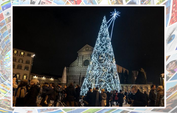 Рождественская ель во Флоренции.