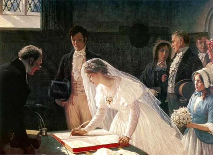 жених и невест в 19 веке в России. Фото источник: Pinterest