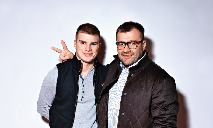 Михаил Пореченков с сыном Владимиром Любимцевым