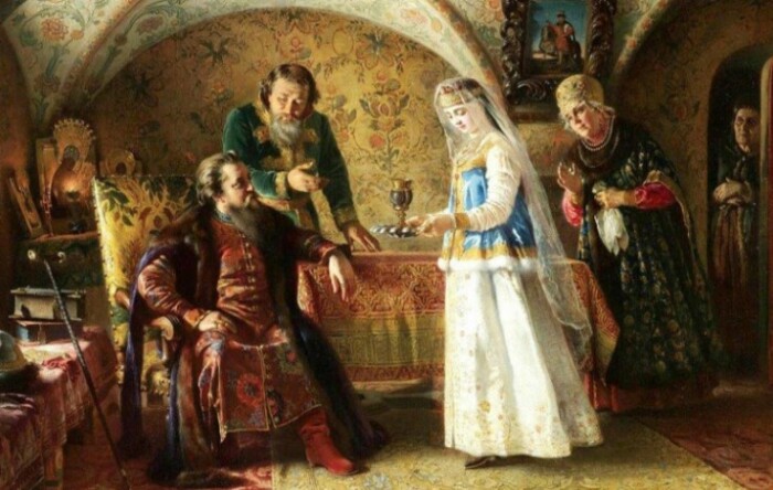 Если жених был с чужого селения, то нужно было господское дозволение на свадьбу. 