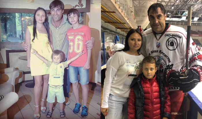 Алексей Дмитриев с женой и детьми