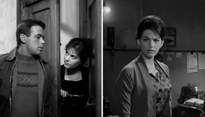 Слева - кадр из фильма «Злоумышленники, как всегда, остались неизвестны» (1958), справа - «Проклятая путаница» (1959) 