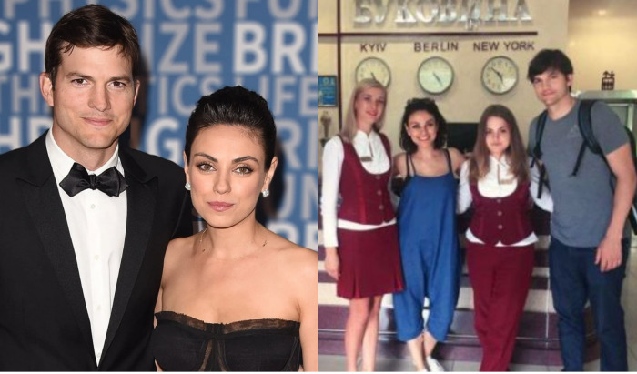 В 2017 году Мила и Эштон побывали в родных для актрисы Черновцах