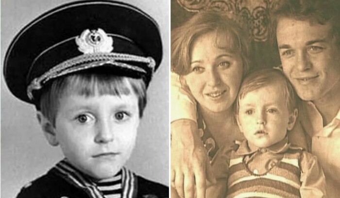 Сергей с родителями в детские годы 