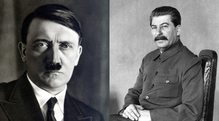 Мессинг предсказывал судьбу даже государственным лицам, например, Гитлеру (фото слева) и Сталину (фото справа)