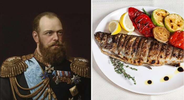 Александр III любил собственноручно выловленную и приготовленную жареную форель.