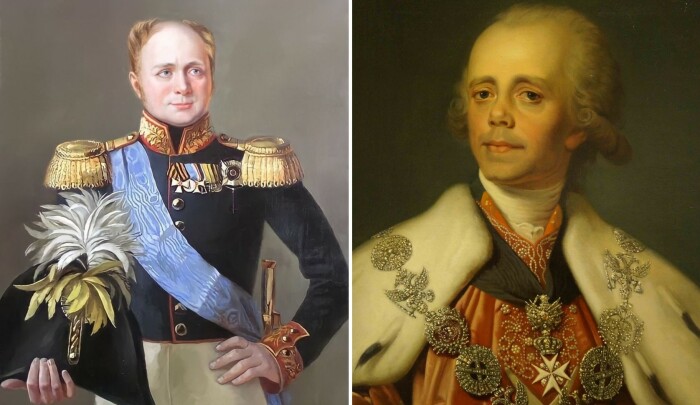 Многие уверены, что Александр I (фото слева) знал о готовящемся перевороте и свержении Павла I (фото справа)