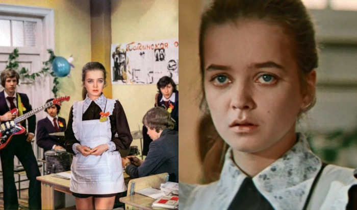 Наталья Вавилова в роли ученицы Таи в кинофильме «Розыгрыш» (1976)