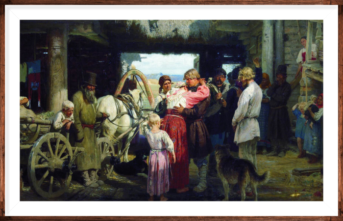Картина Ильи Ефимовича Репина «Проводы новобранца» (1879)