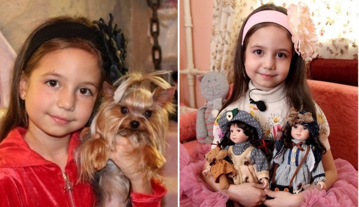 С малых лет актриса коллекционирует фарфоровых кукол и занимается воспитанием своих собачек