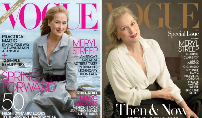 Мерил Стрип неоднократно становилась лицом известного журнала «Vogue»