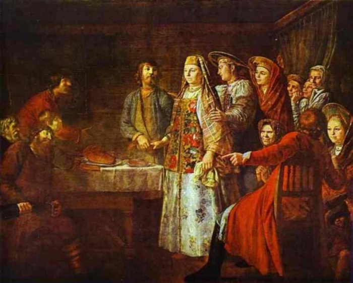 Михаил Шибанов «Празднество свадебного договора», 1777 год