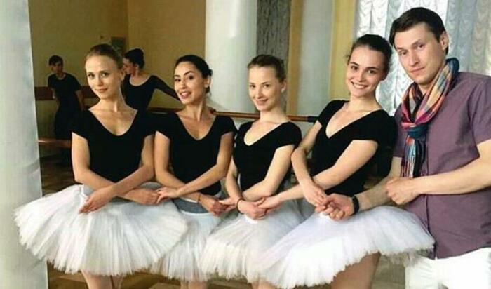 Ангелина Стречина на съемках украинского сериала «Балерина»