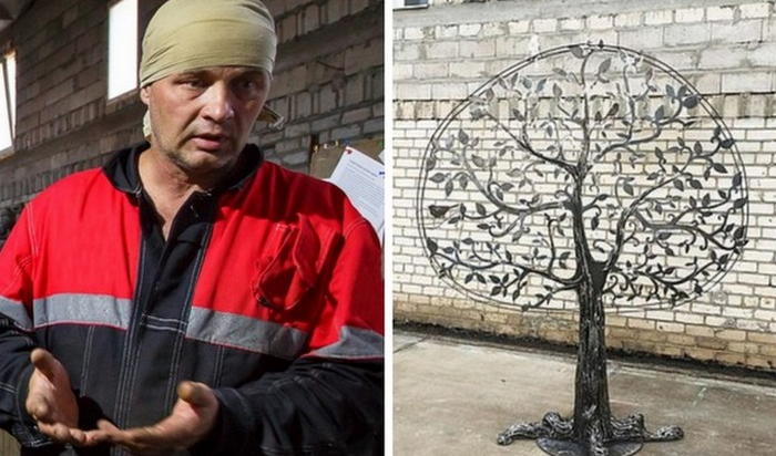 В Волгограде русский умелец Вадим Кулешов создает скульптуры из проволоки.