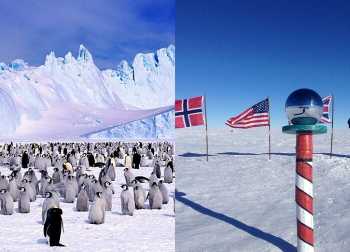 На Южном полюсе температура воздуха может достигнуть -70 градусов.
