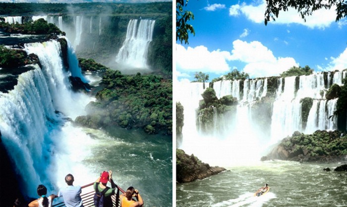 Сказочной красоты каскад водопадов Игуасу находится не только в Бразилии, но и в Аргентина.