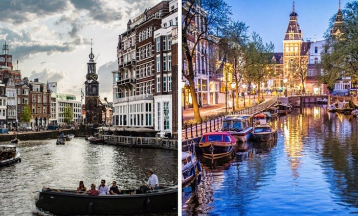 Чтобы сделать землю пригодной, построили каналы, которые буквально охватили весь Амстердам.