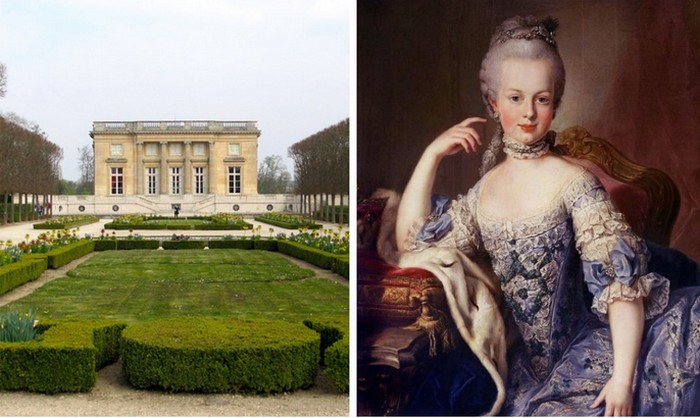 Замок Малый Трианон был подарен королем Людовиком XVI своей супруге Марии-Антуанетте.