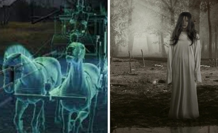 В Плакли можно увидеть призрак кареты, запряженной четырьмя лошадьми и  дух женщины в Белом.