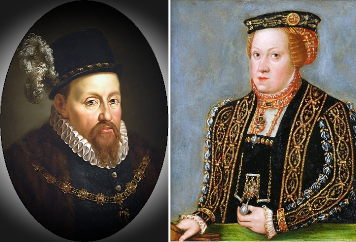 Король Сигизмунд II Август и его третья супруга Екатерина Австрийская.