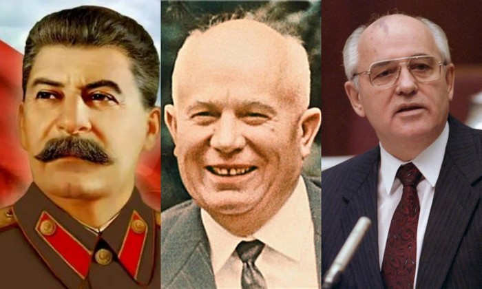 СССР просуществовал около 70 лет с представителями власти от Сталина до Горбачева.