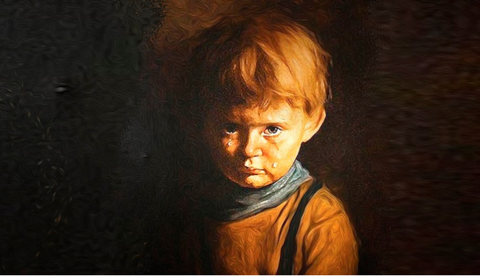 Сын Бруго Амадио был тем самым плачущим мальчиком на картине. / Фото:fishki.net