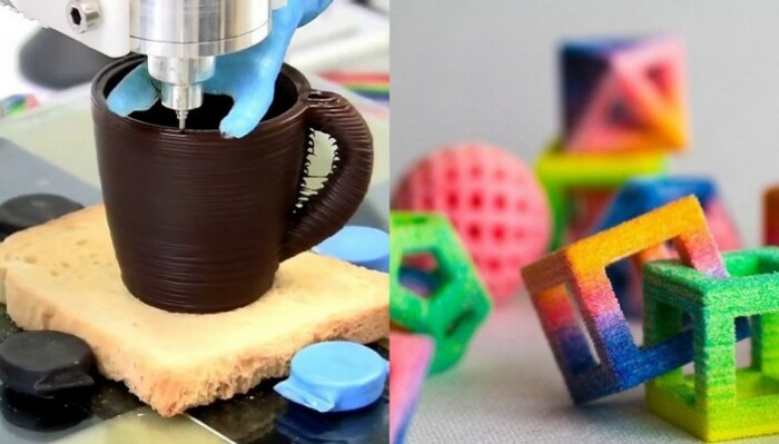 Пищевые 3D-принтеры создают шедевры из шоколада, сахара и других продуктов.